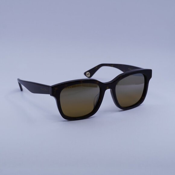 Gucci GG1639SA 002 Sunglasses Havana Square Frame, Brown Lenses - Picture 1 of 11